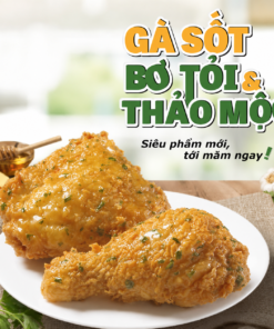 Gà rán sốt bơ tỏi được